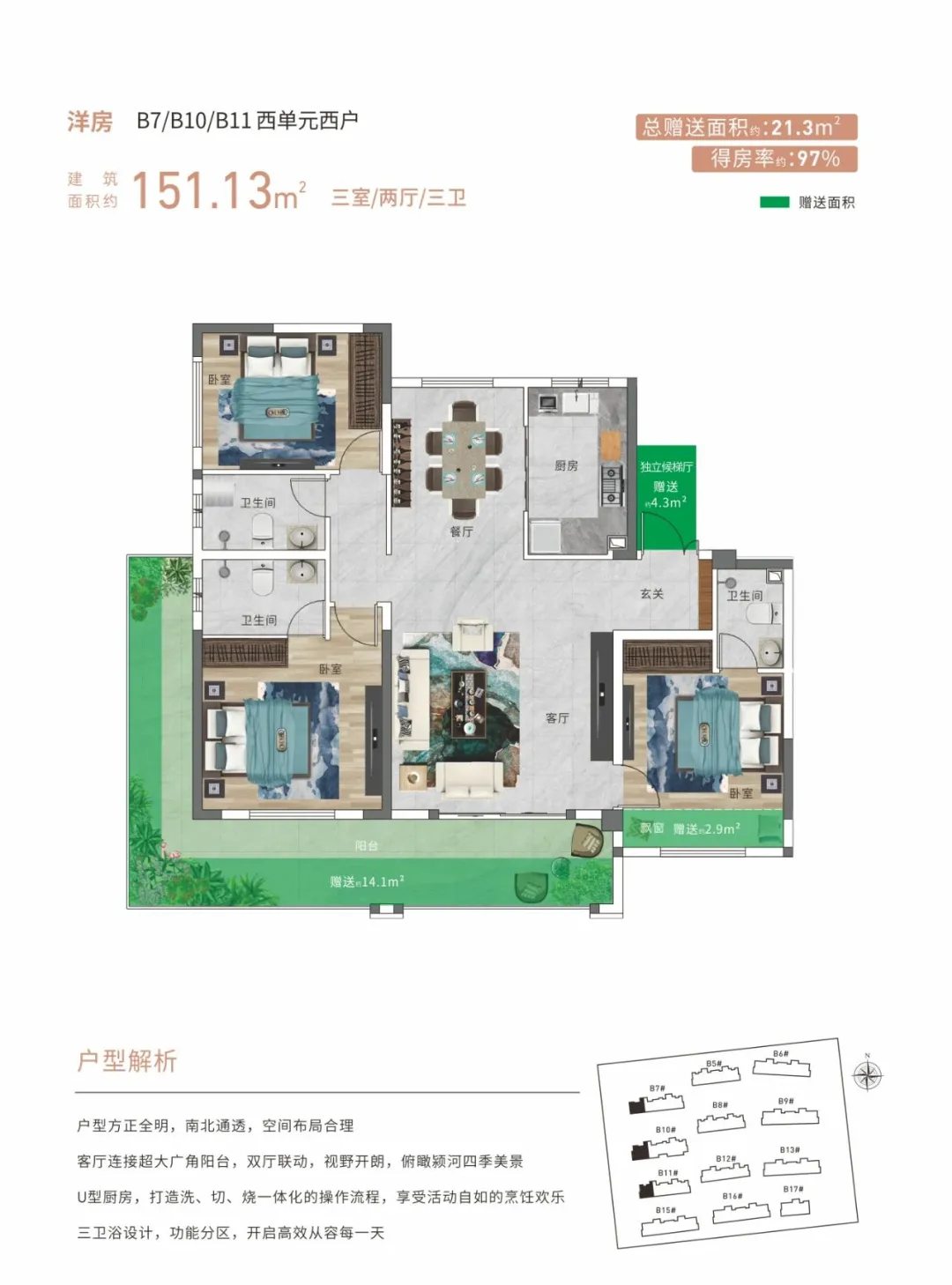 洋房 B7/B10/B11西单元西户